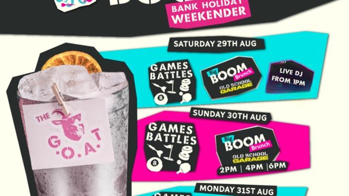The BIG BOOM Bank Holiday Weekender at BOOM BATTLE BAR COVENTRY