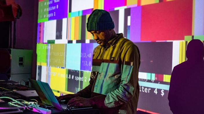 Algorave - Experimental music night at the museum at Birmingham Museum and Art Gallery
