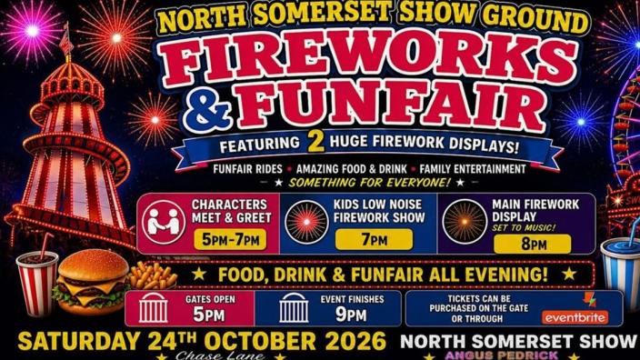 North Somerset Show Ground Fireworks & Funfair 2026 at North Somerset Showground