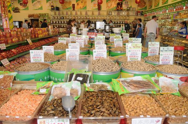 Food market in Chinatown Houston