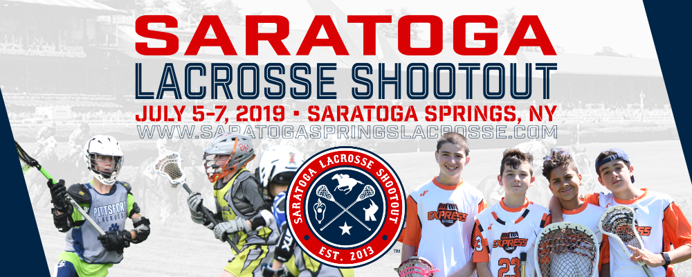 Saratoga Lacrosse Shootout July 5-7, 2019 in Saratoga Spring NY with children playing lacrosse