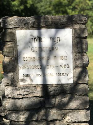 Indian Run Cemetery Sign