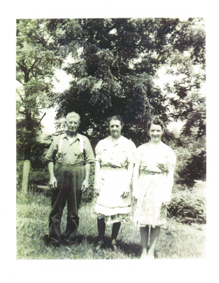 Helen Davis with Her Parents