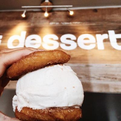 Snow Monster serves one of the latest food mashup trends: churro ice cream sandwiches! (Snow Monster / Facebook)