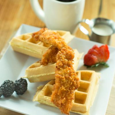 Blue Mesa's chicken and waffles