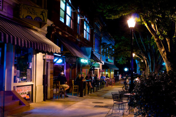 Night Scene of Downtown Athens, GA