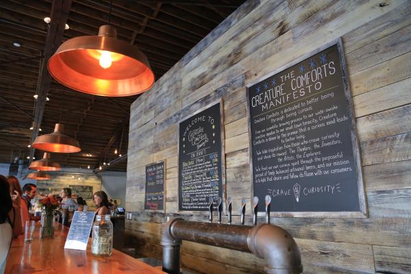 Interior of Creature Comforts Brewery in Athens, GA