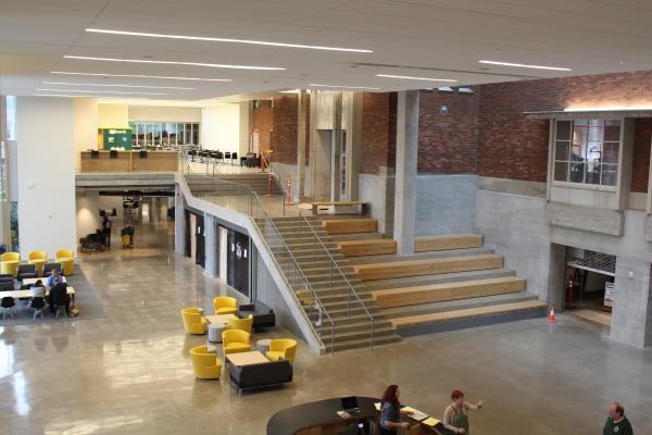 Main Lobby at the Newly Renovated EMU at University of Oregon
