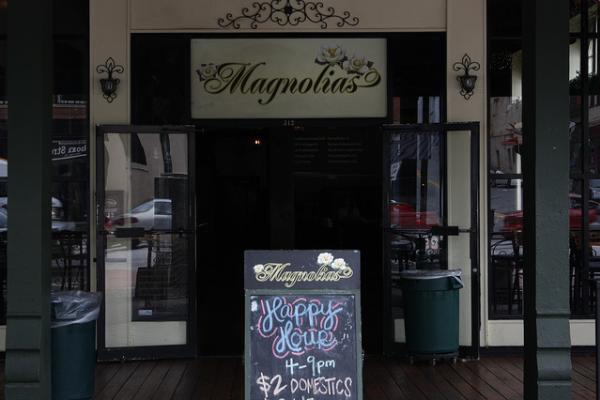 Entrance to Magnolias Bar in Athens, Ga.