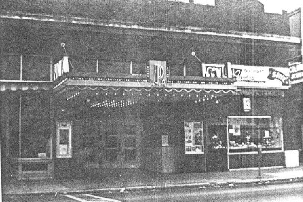 Old Grainy Black And White Photo Of Miamisburg Plaza Theatre
