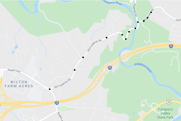 Johnny Cake Rd Map