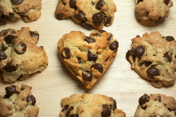 Heart Shaped Chocolate Chip