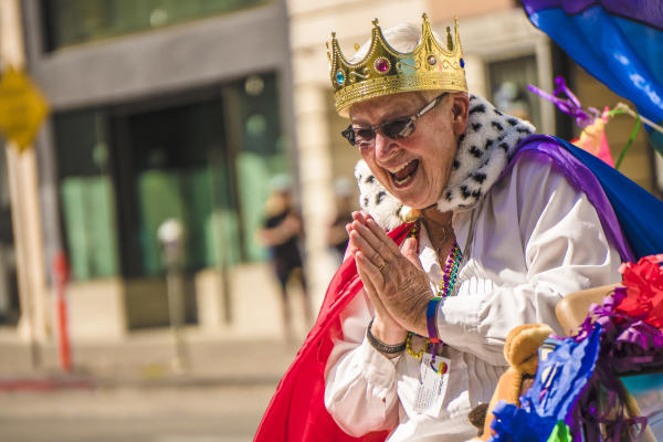 Man Dressed Up As A King At Oakland Pride Parade