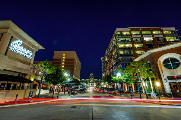 Sugar Land Town Square Night Time