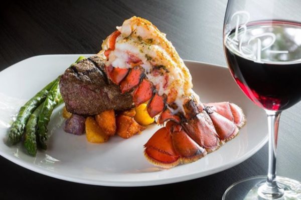 Steak and Lobster Dish with Red Wine at The Rouxpour