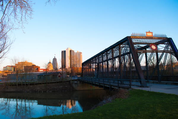 Wells Street Bridge at Sunset