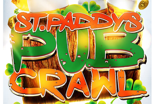 Colorful St. Paddy's Day Pub Crawl design
