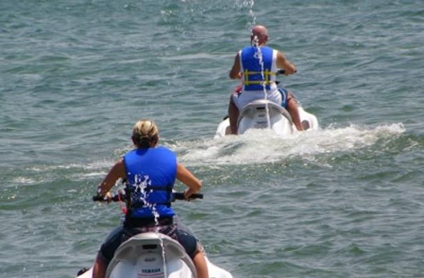 Jet ski riding at Turkey Point