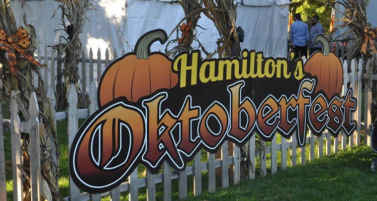 Hamilton NJ Oktoberfest Signage and picket fence