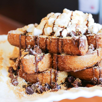 Marshmallow Nutella French toast.