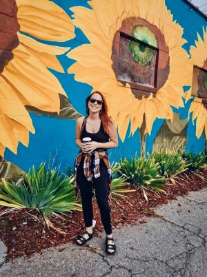 Sunflower Mural | NOTO Arts District Topeka, KS Rebekah Baughman