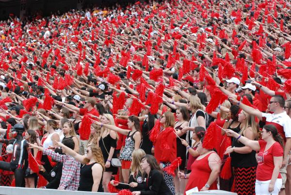 UGA cheering fans