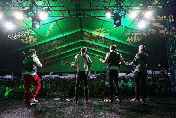 Band performing on the Celtic Rock Stage at the Dublin Irish Festival