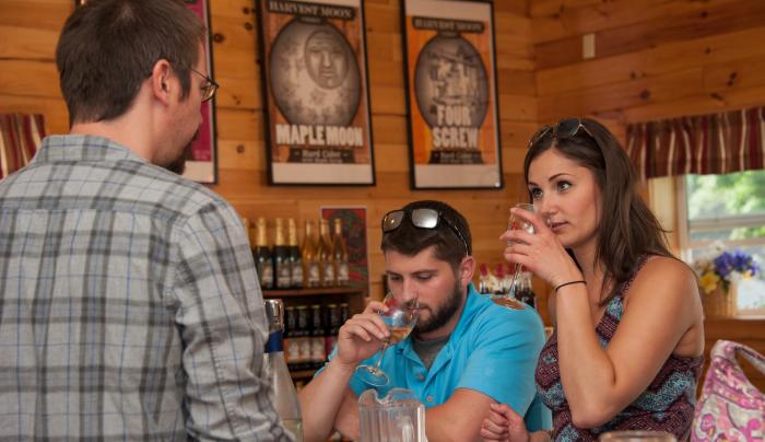 Tasting at bar Tasting at bar