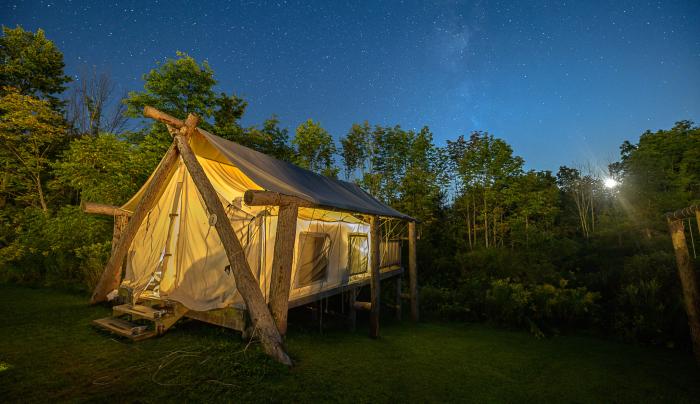 Tent Exterior - Nighttime Tent Exterior - Nighttime