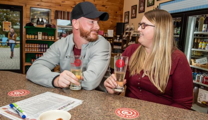 Couple at bar Couple at bar