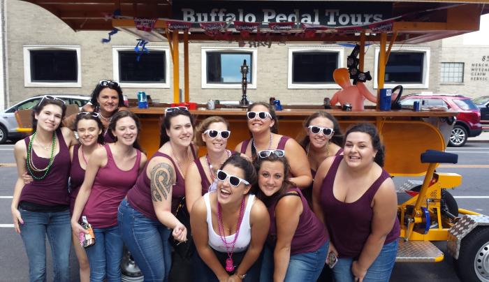 Buffalo Pedal Tours is your number one choice for bachelorette parties! Buffalo Pedal Tours is your number one choice for bachelorette parties!