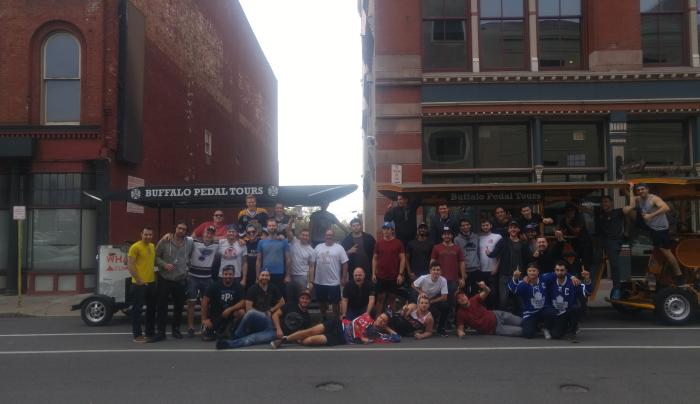 Buffalo Pedal Tours has six bikes and does pub crawls for large groups(even for Leaf fans!) Buffalo Pedal Tours has six bikes and does pub crawls for large groups(even for Leaf fans!)