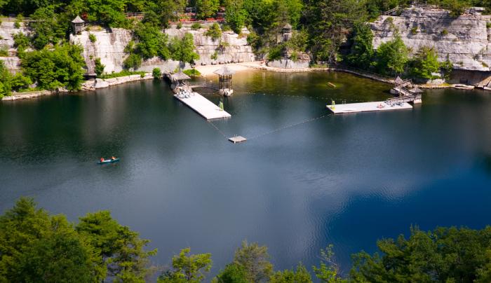 Aerial View of the Beach at Mohonk Mountain House Aerial View of the Beach at Mohonk Mountain House