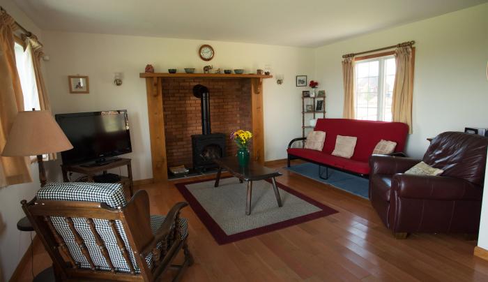 The living room inside of the Cayuga Cottage The living room inside of the Cayuga Cottage