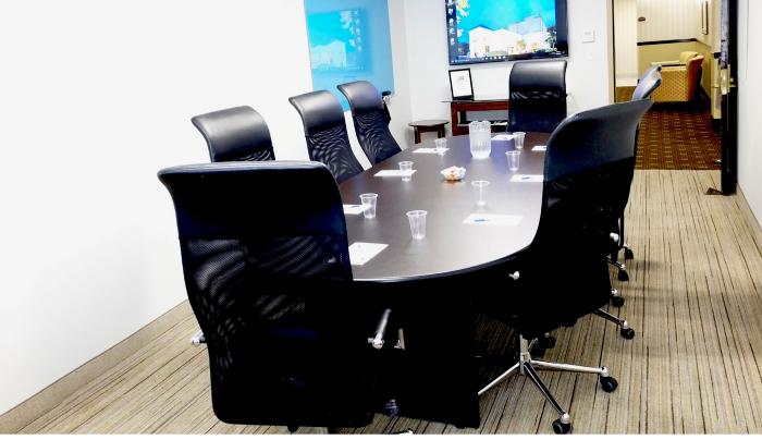 Newly renovated conference room sits up to 8 people Newly renovated conference room sits up to 8 people