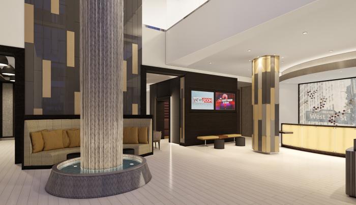 Lobby Waterfall feature Lobby Waterfall feature