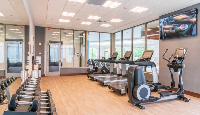 24-Hour StayFit Gym featuring cardio equipment with LCD touchscreens 24-Hour StayFit Gym featuring cardio equipment with LCD touchscreens