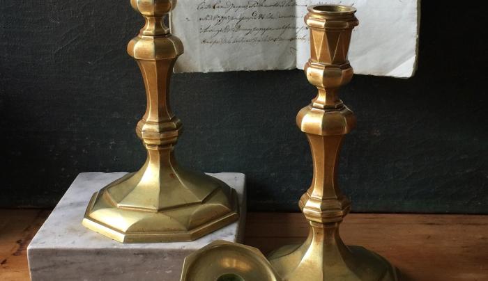 Brass candlesticks Brass candlesticks