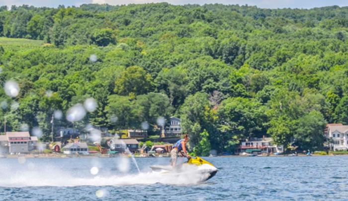 jet ski on lake jet ski on lake