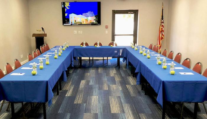 Newly renovated meeting space accommodates up to 100 people! Newly renovated meeting space accommodates up to 100 people!