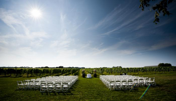 Wedding Set Up at Bedell Cellars Wedding Set Up at Bedell Cellars