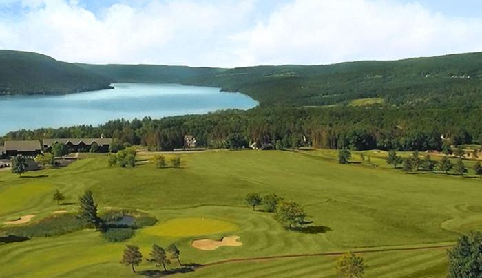 Arial View of Bristol Harbour Lodge & Golf Club on Canandaigua Lake Arial View of Bristol Harbour Lodge & Golf Club on Canandaigua Lake