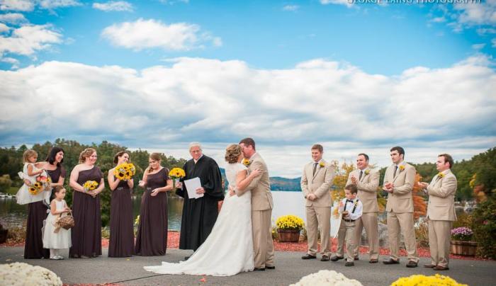Wedding Ceremony on Front Patio Wedding Ceremony on Front Patio