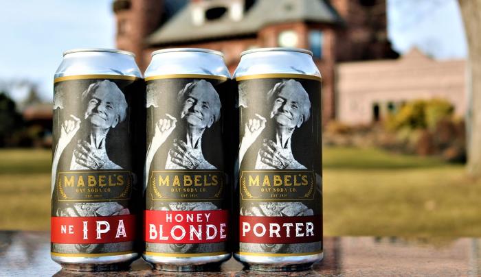 Close up of Mabel Craft Beer cans Close up of Mabel Craft Beer cans