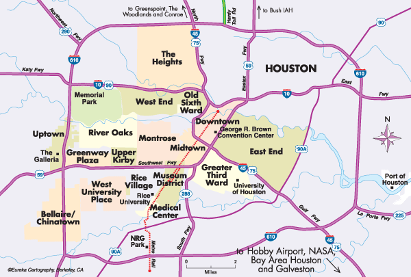 Map of Houston and its neighborhoods