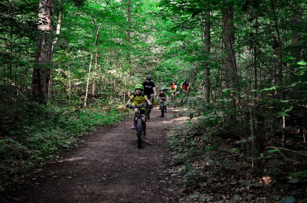 Mountain biking family