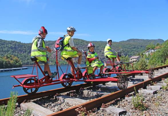 Rail Biking tour at Flekkefjordbanen