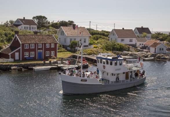 Båttur med M/B Øya mellom Lillesand og Kristiansand