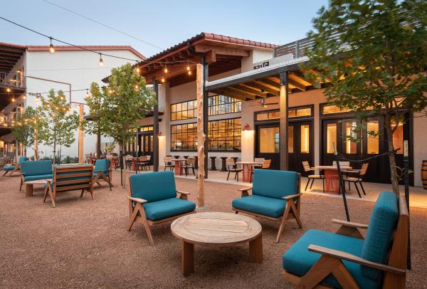 Outdoor Seating At Texican Court In Irving, TX