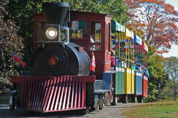 Riding the Train at Appleland